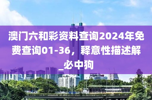 澳门六和彩资料查询2024年免费查询01-36，释意性描述解_必中狗