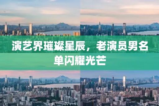 演艺界璀璨星辰，老演员男名单闪耀光芒