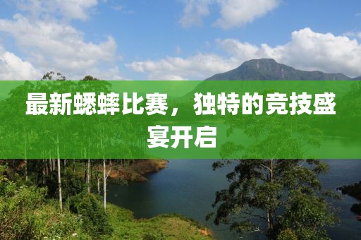 最新蟋蟀比赛，独特的竞技盛宴开启