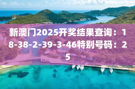 新澳门2025开奖结果查询：18-38-2-39-3-46特别号码：25