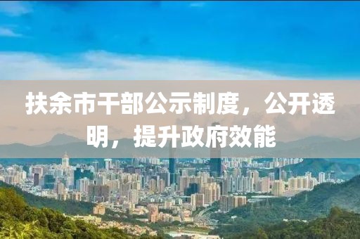 扶余市干部公示制度，公开透明，提升政府效能