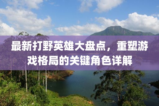 最新打野英雄大盘点，重塑游戏格局的关键角色详解