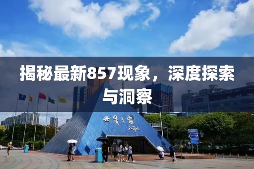 揭秘最新857现象，深度探索与洞察