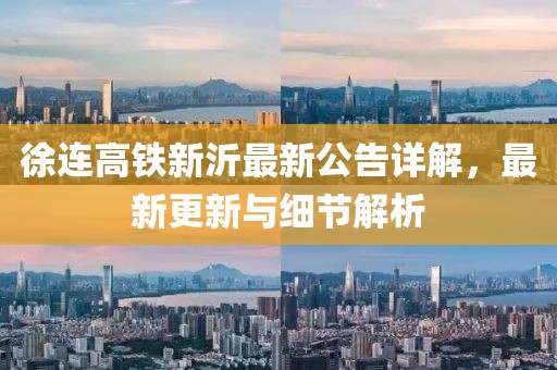 徐连高铁新沂最新公告详解，最新更新与细节解析