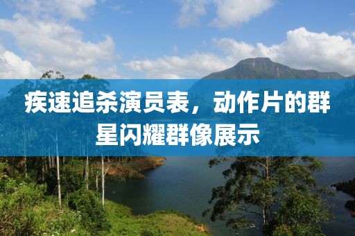 疾速追杀演员表，动作片的群星闪耀群像展示