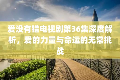 爱没有错电视剧第36集深度解析，爱的力量与命运的无常挑战