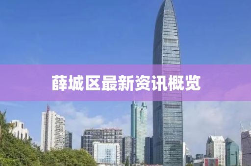 薛城区最新资讯概览