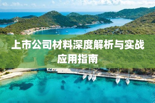 上市公司材料深度解析与实战应用指南