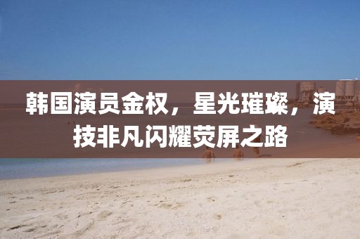 韩国演员金权，星光璀璨，演技非凡闪耀荧屏之路