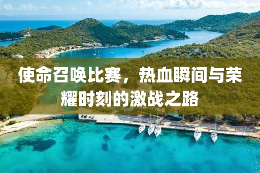 使命召唤比赛，热血瞬间与荣耀时刻的激战之路