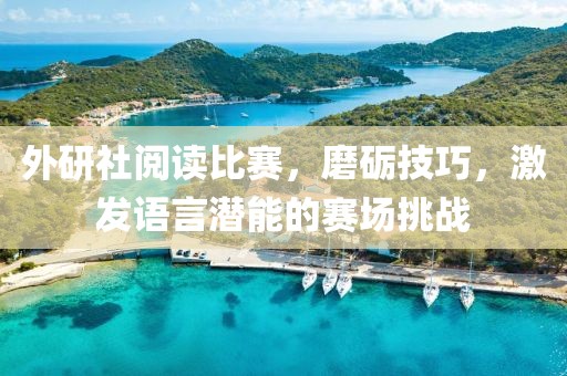 外研社阅读比赛，磨砺技巧，激发语言潜能的赛场挑战