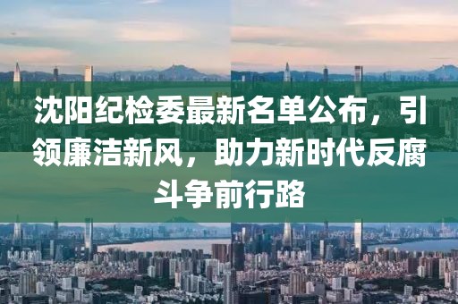 沈阳纪检委最新名单公布，引领廉洁新风，助力新时代反腐斗争前行路