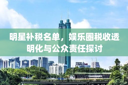 明星补税名单，娱乐圈税收透明化与公众责任探讨