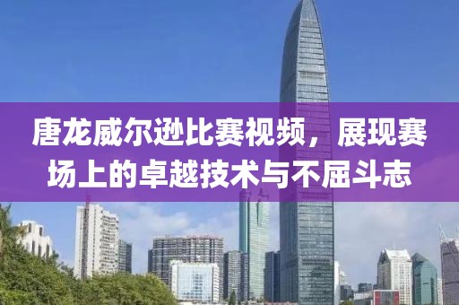唐龙威尔逊比赛视频，展现赛场上的卓越技术与不屈斗志