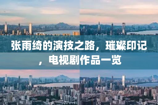 张雨绮的演技之路，璀璨印记，电视剧作品一览