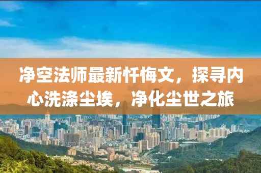 净空法师最新忏悔文，探寻内心洗涤尘埃，净化尘世之旅