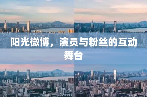 阳光微博，演员与粉丝的互动舞台