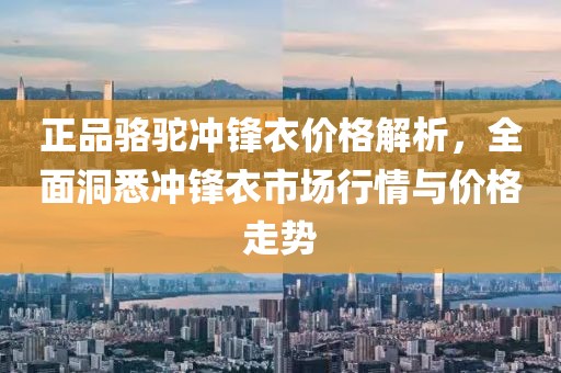 正品骆驼冲锋衣价格解析，全面洞悉冲锋衣市场行情与价格走势