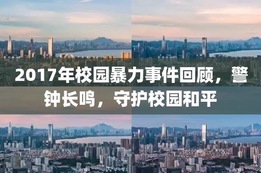 2017年校园暴力事件回顾，警钟长鸣，守护校园和平
