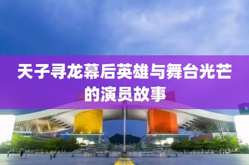 天子寻龙幕后英雄与舞台光芒的演员故事