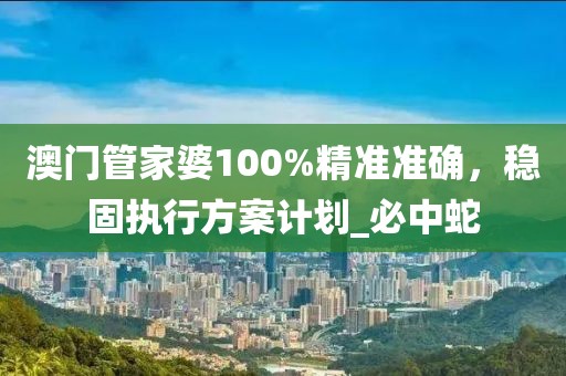 澳门管家婆100%精准准确，稳固执行方案计划_必中蛇