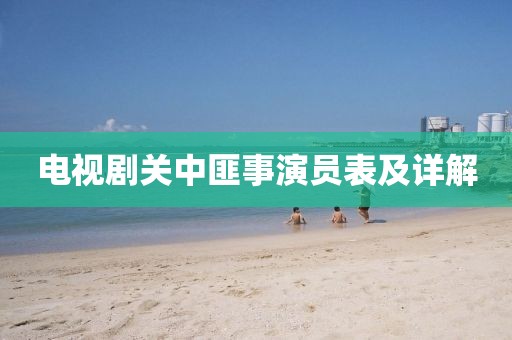 电视剧关中匪事演员表及详解