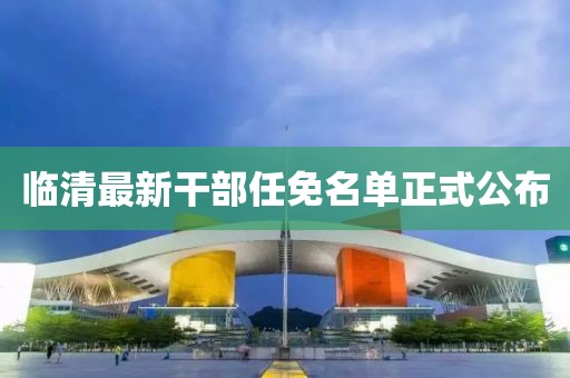 临清最新干部任免名单正式公布