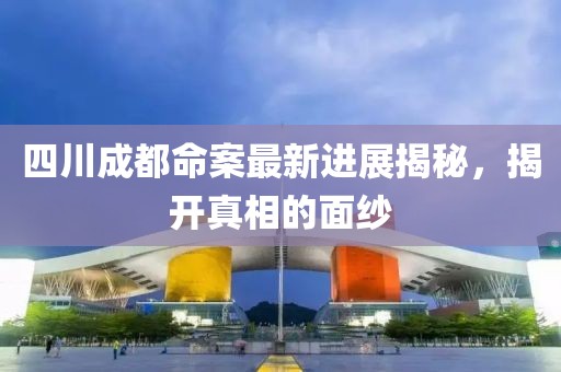 四川成都命案最新进展揭秘，揭开真相的面纱