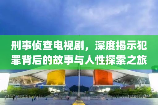 刑事侦查电视剧，深度揭示犯罪背后的故事与人性探索之旅