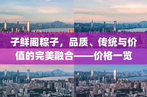 子鲜阁粽子，品质、传统与价值的完美融合——价格一览
