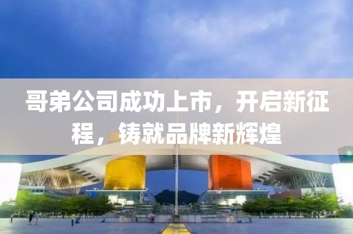 哥弟公司成功上市，开启新征程，铸就品牌新辉煌