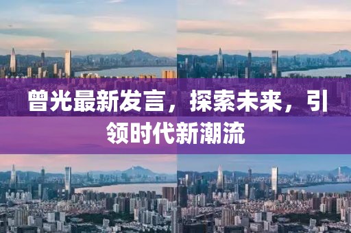 曾光最新发言，探索未来，引领时代新潮流