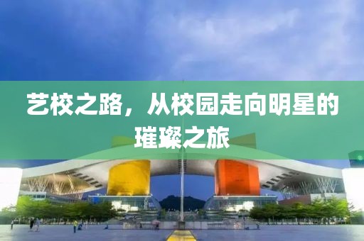 艺校之路，从校园走向明星的璀璨之旅