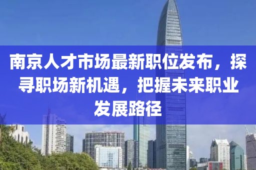 南京人才市场最新职位发布，探寻职场新机遇，把握未来职业发展路径