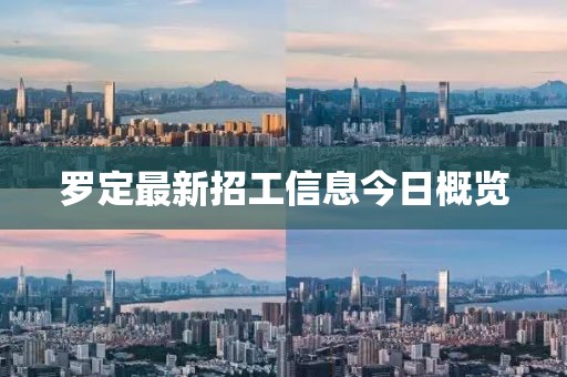 罗定最新招工信息今日概览