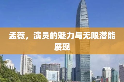 孟薇,演员的魅力与无限潜能展现