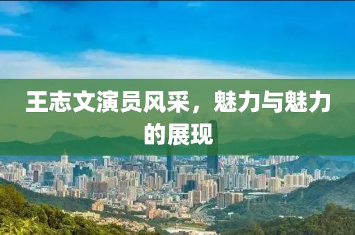 王志文演员风采，魅力与魅力的展现