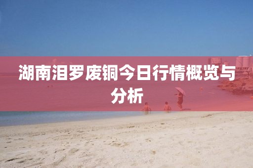 湖南泪罗废铜今日行情概览与分析