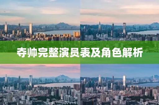 夺帅完整演员表及角色解析