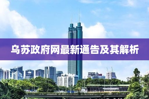乌苏政府网最新通告及其解析