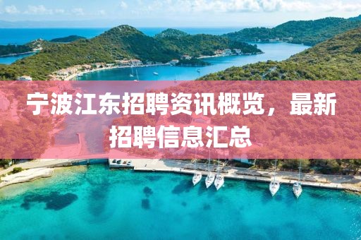 宁波江东招聘资讯概览,最新招聘信息汇总