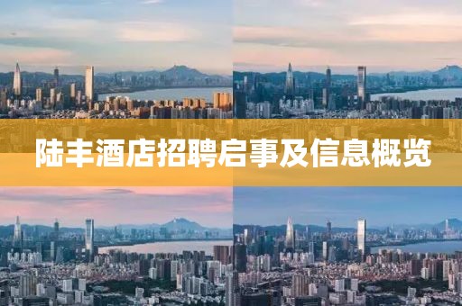 陆丰酒店招聘启事及信息概览