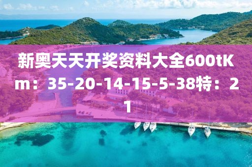 新奥天天开奖资料大全600tKm：35-20-14-15-5-38特：21
