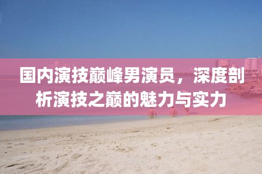 国内演技巅峰男演员,深度剖析演技之巅的魅力与实力