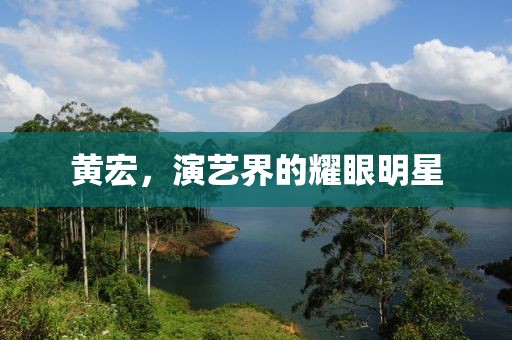 黄宏，演艺界的耀眼明星