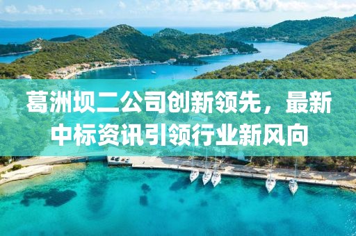 葛洲坝二公司创新领先，最新中标资讯引领行业新风向