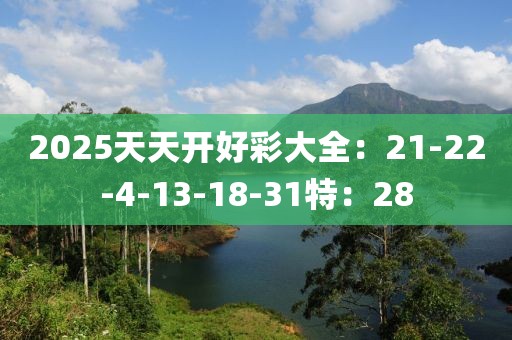 2025天天开好彩大全：21-22-4-13-18-31特：28