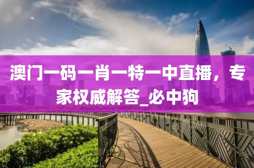 澳门一码一肖一特一中直播，专家权威解答_必中狗