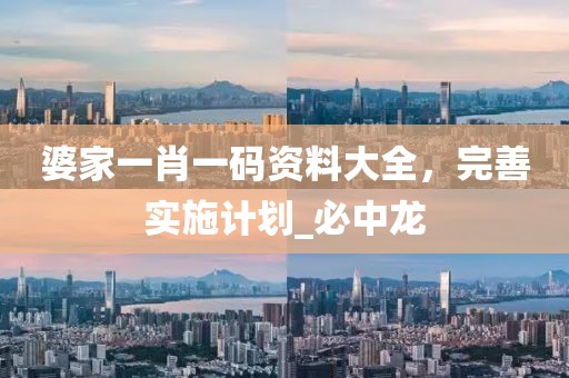 婆家一肖一码资料大全，完善实施计划_必中龙