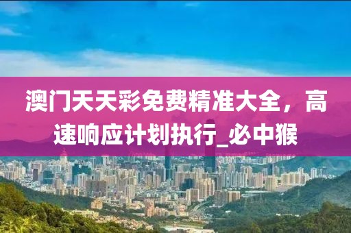 澳门天天彩免费精准大全，高速响应计划执行_必中猴